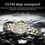 Elegant Ladies' Luxury Quartz Watch – Waterproof with Luminous Date and Day Display | Stainless Steel Dress Wristwatch with Box