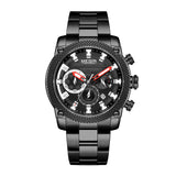 MEGIR Luxury Waterproof Business Watch: Calendar Quartz, Stainless Steel Chronograph