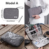 Portable Travel Cable Bag: Waterproof Digital Storage Pouch for Electronic Accessories, Ideal for Organizing Travel Cables and Gadgets