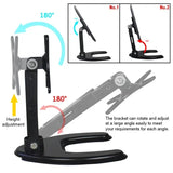 Aluminum Alloy Universal Swivel Desk Monitor Stand - Height Adjustable Display Holder for Phones, Tablets, Computers, and TVs in Home Office Settings