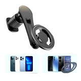 Secure Magnetic Car Phone Holder: Mount for Macsafe iPhone 15, 14, 13, Samsung, Xiaomi, and More