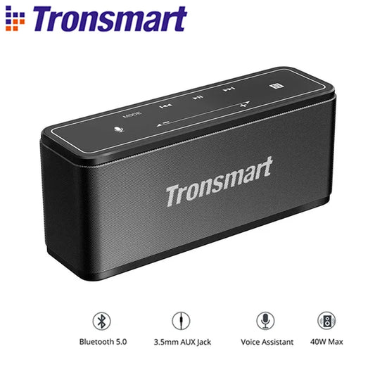 Tronsmart Bluetooth Mega Speaker: 40W Portable Soundbar with Touch Control, Voice Assistant, NFC, and MicroSD Slot