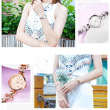 Love Heart Bracelet Dress Watch for Women - Quartz Movement from Japan, Alloy Shell with Stainless Steel Ladies Wristwatch