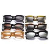 Luxury Square Women's Sunglasses - Vintage Oversized Design with Big Frame in Black, UV400 Shades