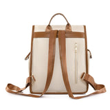 Vintage Canvas Backpack for College Students: Small Bookbag with Large Capacity, Ideal for Traveling