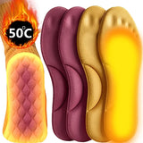 Two Pairs of Self-Heating Insoles: Thermostatic Thermal Insoles with Memory Foam, Massage Features