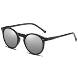 Women's Round Polarized Sunglasses: Luxury Retro Classic Black Sun Glasses for Women and Men, Fashionable Driving Shades and Eyewear