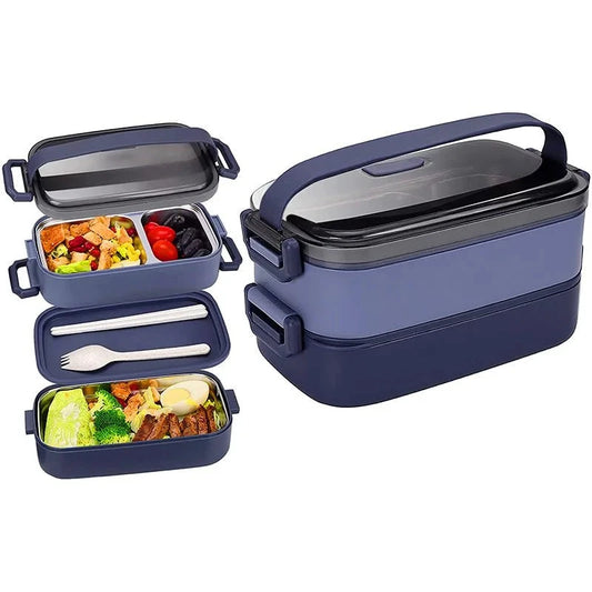 Leakproof Stainless Steel Bento Box for Adults and Kids – Portable Japanese Lunch Container for Food Storage