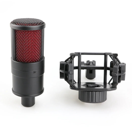 High-Quality Metal Condenser Microphone for Studio Recording, Streaming, Sound Card Connectivity, Powered by Phantom Power, Ideal for Gaming and Professional Use