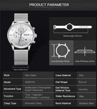 MEGIR Men's Luxury Quartz Watch: Waterproof Business Chronograph