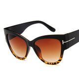 Black Fashion Sunglasses for Women - Oversized Female Sun Shades with Gradient Lenses