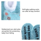 Adorable 2 Pairs of Infant Non-Slip Socks Cartoon Floor Grips