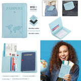 Fashion World Map Passport Cover with Hot Stamping, Simple Plane Design, Ideal as Travel Passport Holder