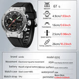 Luxury Men's Sports Watch - Waterproof Quartz Chronograph with Digital Date & Week Display