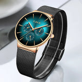 LIGE Luxury Fashion Mesh Steel Women's Watch: Waterproof Quartz Wristwatch for Ladies