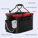 Portable Outdoor Fishing Bucket: EVA Foldable Thickened Live Fish Box, Fishing Bags Accessories in 30/40/50CM Sizes