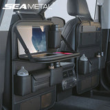 SEAMETAL Auto Seat Back Organizer with Foldable Tray, Tablet Holder, Tissue Box - Car Backseat Storage Bag Accessory