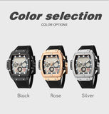 RUIMAS Men's Fashion Luxury Sport Military Quartz Watch: Waterproof, Silicone Strap