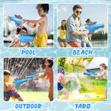 Automatic Electric Water Gun for Kids and Adults: Long-Range Squirt Gun with Lights—Outdoor Summer Toy for Shooting Games