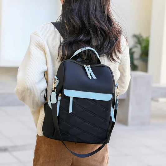 Stylish Casual Backpack for Women: Fashionable Lightweight Black Travel Backpack, Small Anti-theft Backpack, Ideal Gift for Women