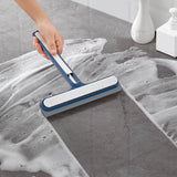 Window Glass Cleaner: Dual-Use Brush for Dry and Wet Cleaning, Includes Scraper and Wiper for Window Screens