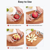 Quick Apple Cutter and Slicer – Vegetable and Fruit Tool, Pear Divider, Corer, and Slicing Kitchen Accessory