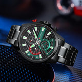 CURREN Multifunctional Quartz Men's Watch: Sporty Stainless Steel Strap, Luminous, Automatic Date