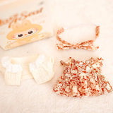 Mini Plush Doll's Clothes Outfit Accessories For Labubu V1 V2 Idol Dolls Berry Pattern Dress Knitted Cardigan Clothing Gift