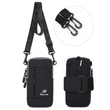 Men's Mini Crossbody Bag: Ideal for Outdoor Sports, Waterproof and Luminous, Perfect for Running with Arm Strap, Multifunctional Design