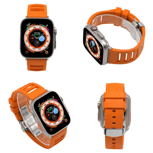 High-Quality Fluorine Rubber Apple Watch Band - Versatile Sizing for iWatch Series 2-6, SE