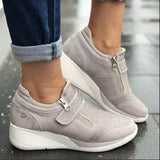 Women's Fashion Casual Shoes – Autumn Platform Low Top Sneakers, Solid Color, Breathable, Plus Size 43, Zapatos de Mujer