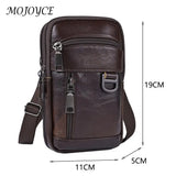 Vintage Cowhide Leather Men's Crossbody Bag: Versatile Travel Companion