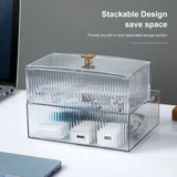 Light Luxury Desktop Cable Storage Box: Transparent, Dust-Proof Organizer