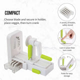 Foldable Vegetable Spiralizer with 5 Blades – Manual Spiral Slicer for Fruits, Veggies, and Pasta Spaghetti Making