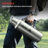 Large Capacity 3.0L/4.0L Stainless Steel Vacuum Thermos Bottle – Portable Insulated Water Jug for Outdoor Use