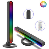 RGB LED Desk Lamp - Symphony Lights, Music Rhythm Ambient Strip Light, TV Backlight Decor, Desktop Atmosphere Night Light