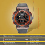 Military Men's Waterproof Watch – Dual Display Quartz Digital Sport Wristwatch with Timing & Alarm Function