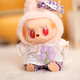 Labubu Idol Doll Outfit Set – Candy Hairpin, Stylish Shorts & Sitting Party Clothing for 17cm Mini Plush Dolls Accessories