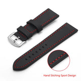 Leather Bracelet Strap for Samsung Galaxy Watch 4, 5 Pro, Active 2, Gear S3, and Amazfit GTS/2/2E/GTS2 - Available in 20mm and 22mm Sizes