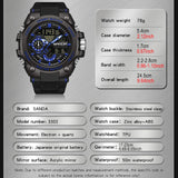 Top Luxury Men's Waterproof Sport Watch – Digital Chronograph Quartz Wristwatch with Date Display