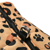 Waterproof Winter Jacket for Dogs: Keeps Pets Warm with a Leopard Print Design, Perfect for Christmas,