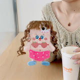 Ultra-Cute 3D DIY Curly Girl Phone Case for iPhone 11-15 Pro Max with Hairy Hand Warmer