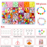 500pcs DIY Beaded Toy: Creative Crafts Kit for Children, Ideal Gift for Girls