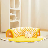 Winter Warm Cat Tunnel Nest: Detachable and Washable Cat Bed, Enclosed Escape House, Cozy Autumn and Winter Cat Mat