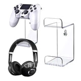 Gamepad and Headphone Wall-Mounted Holder, Compatible with PS3/PS4/PS5 Controller