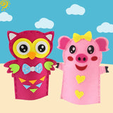 Five Animal Hand Puppets Set: Perfect for Educational Storytelling and Family Games, DIY Non-Woven Handcrafted Kit for Creative Play