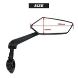 Adjustable Bicycle Rearview Mirror: Wide Range Back Sight for Clear Rear View, Suitable for Left or Right Handlebar Placement