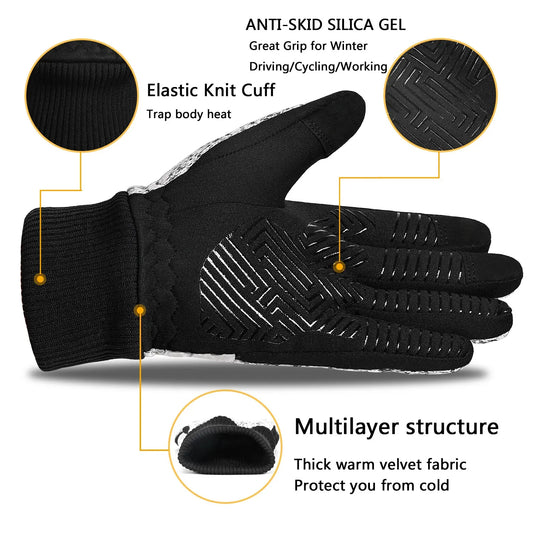 3M Thinsulate Winter Gloves: Warm, Anti-slip Mittens with Touchscreen Capability - Ideal for Driving, Skiing, Running, and Hiking