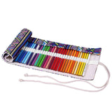 School Students' Supplies: 48-Hole Roll Colored Art Pencil Case, Cute Pen Bag for Paint Brushes and Pens, Perfect Stationery