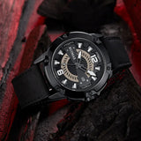 RUIMAS Men's Luxury Leather Sport Watch: Waterproof, Luminous, with Large Dial and Date Display